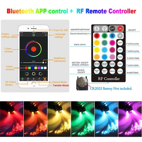 

car headlights leepee fiber optic atmosphere lamps ambient lamp app control 6 meter interior light remote rgb auto decorative