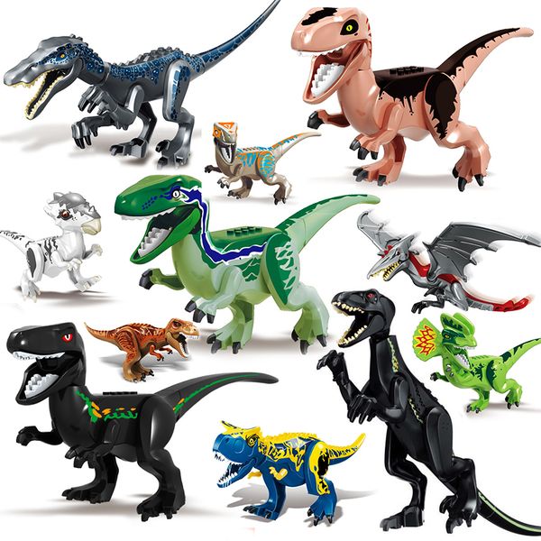 

dinosaurs jurassic Compatible indominus T rex velociraptors world park blocks building toys velociraptors Carnotaurus dinos