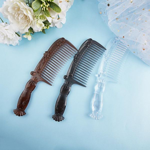 

hair brushes big tooth comb styling tools hairdressing plastic wide, Silver