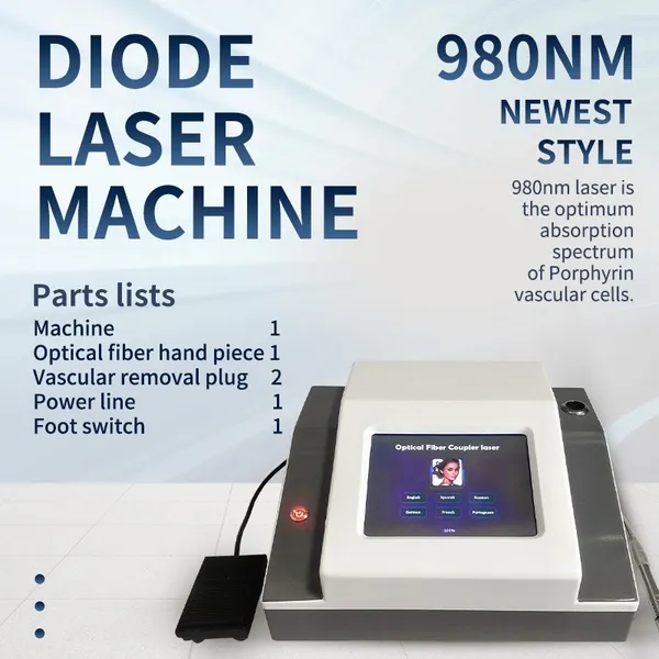 

other beauty equipment ce approved 980nm medical diode laser for permanent blood vessels removal spider vein therapy salon use