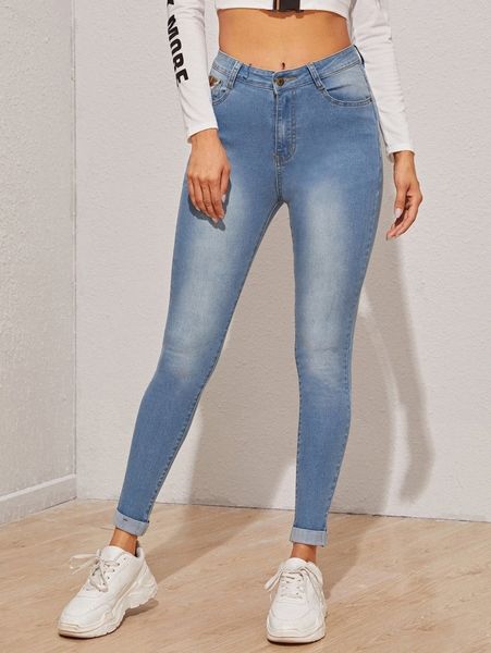 

stonewash skinny jeans y8ve#, Blue