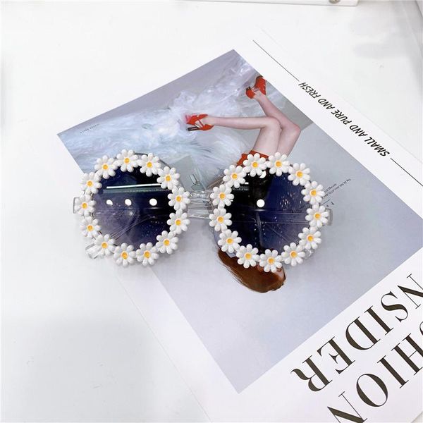 

sunglasses cute pilot flower children 2021 uv400 white bluevintage kids girls toddler sun glasses retro oculos de sol infantil, Blue