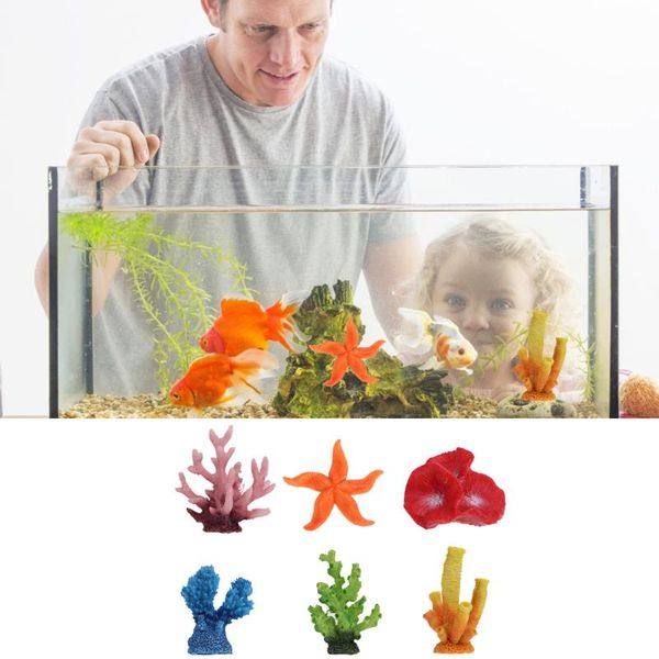

6pcs resin aquarium decoration fish tank ornament diy landscape accessories decorations