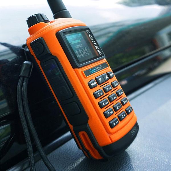 

walkie talkie senhaix gp8800 ham optional bluetooth waterproof tpu auto scaen led glare transceiver outdoor sports interphone