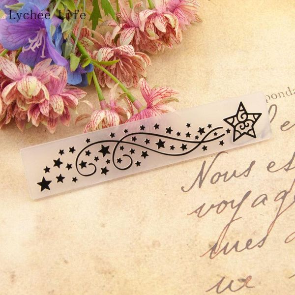 

craft tools lychee life star pattern plastic embossing folder for card scrapbooking po paper making template stencils
