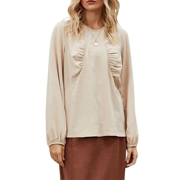 

women's t-shirt vicabo irregular khaki casual solid autumn winter t-shirts holiday tee plus size clothes for women, White
