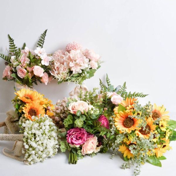 

wedding flowers u2jf european pastoral bouquet romantic artificial holding fake berries leaves valentines day party church