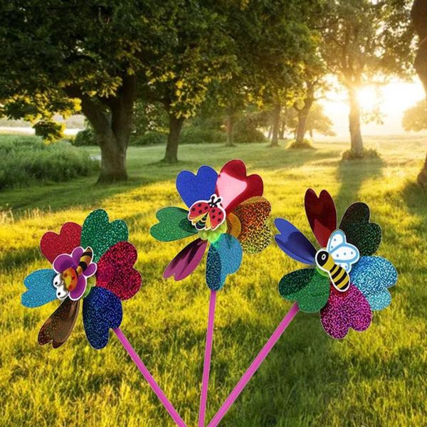 

other festive & party supplies 6 pcs plastic material windmill toy colorful garden decoration small gift children's toys durable beauti