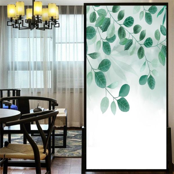 

window stickers privacy windows film decorative plant flower painting stained glass no glue static cling frosted 48