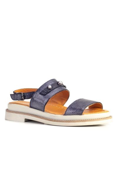 

sandals women's genuine leather pearl buckle women 's 3503 fÃ¼ e, Black