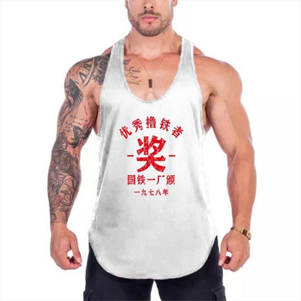 

casual mesh mens sports tank men muscle singlets fashion workout gym clothing bodybuilding quick drysleeveless fitness vest, White;black