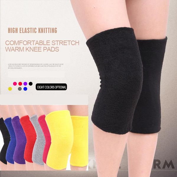 

2pcs thickened lengthened knee pad protection cover towel warm thermal sleeves whshopping elbow & pads, Black;gray