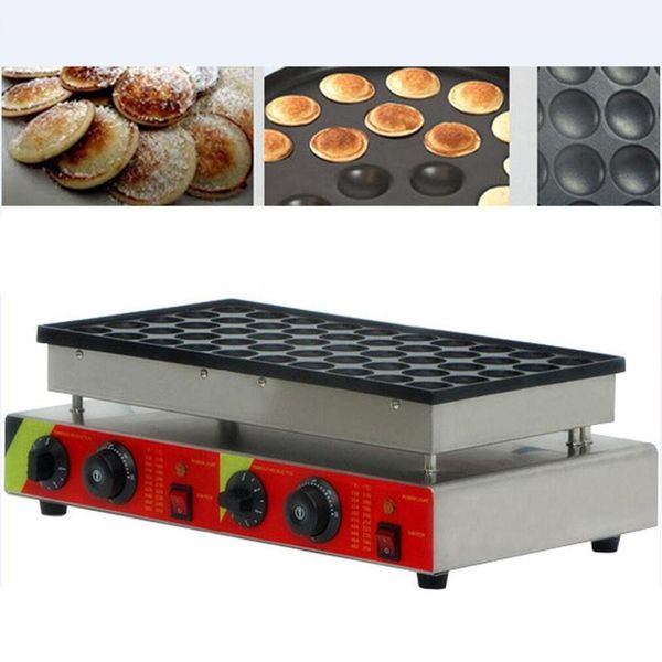 

bread makers 220v / 110v 50 holes waffle maker commercial biscuits dutch poffertjes grill mini pancake baking machine