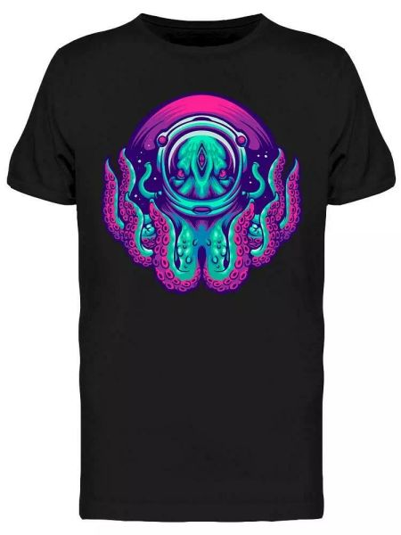 

Alien Octopus Design Tee Men's -Image by Shutterstock, White;black