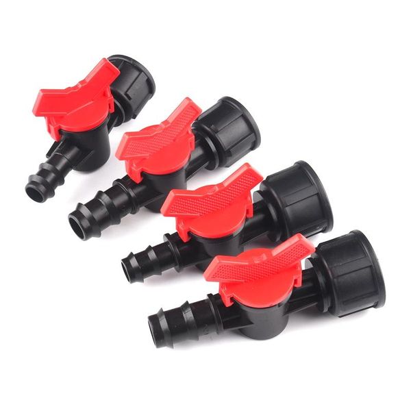 

watering equipments 1pc 1/2" 3/4" female ball valve 16 20mm pe irrigation pipe connector threaded garden water connectors hose swi