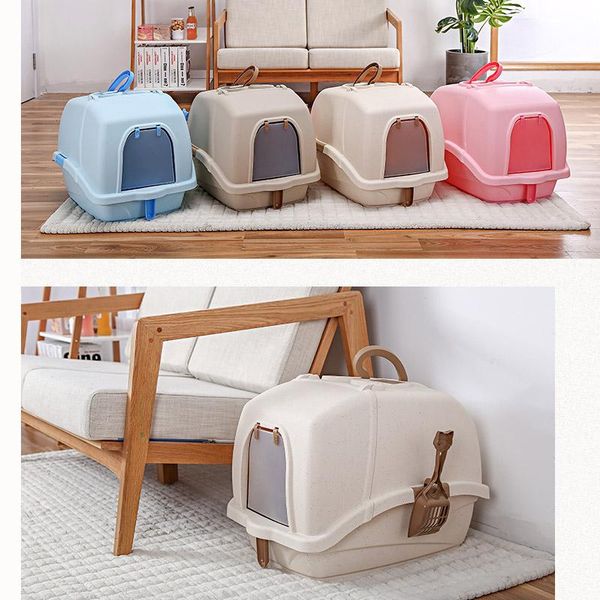 

other cat supplies closed large training litter plastic basin brown shorthair shovel caja de arena cerrada pet accessories mm60msp