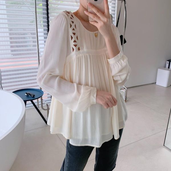 

women's blouses & shirts hand-woven embroidered rayon top, White