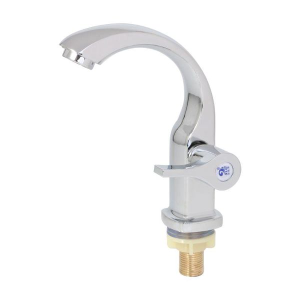 

kitchen faucets 1/2" connect basin faucet deck mounted single cold water tap chrome plated