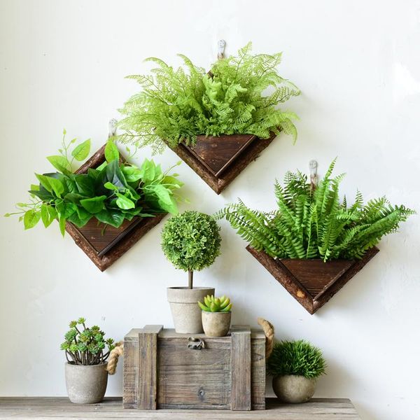 

decorative flowers & wreaths simulation green plant leaf artificial persian window greening landscape grass wall accessories home wedding pa