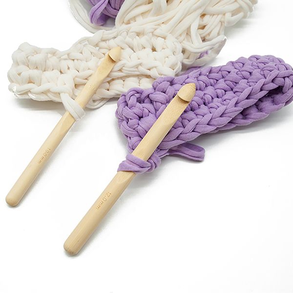 2 pezzi di uncinetto in legno set di ferri da maglia fai da te maniglia tessuto domestico filato artigianato strumenti per maglieria per la casa