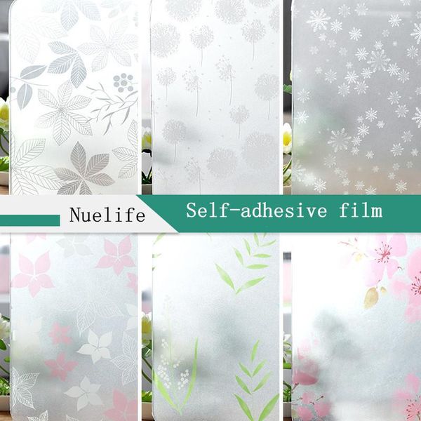 

window stickers nuelife adhesive glass sticker paper film bathroom kitchen light translucent opaque shading matte