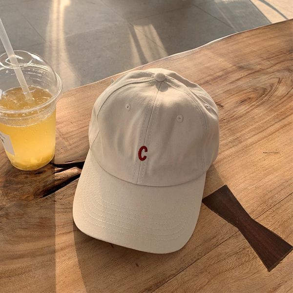 

simple c letter baseball cap korean leisure student summer sun hat men and women couples fashion, Blue;gray