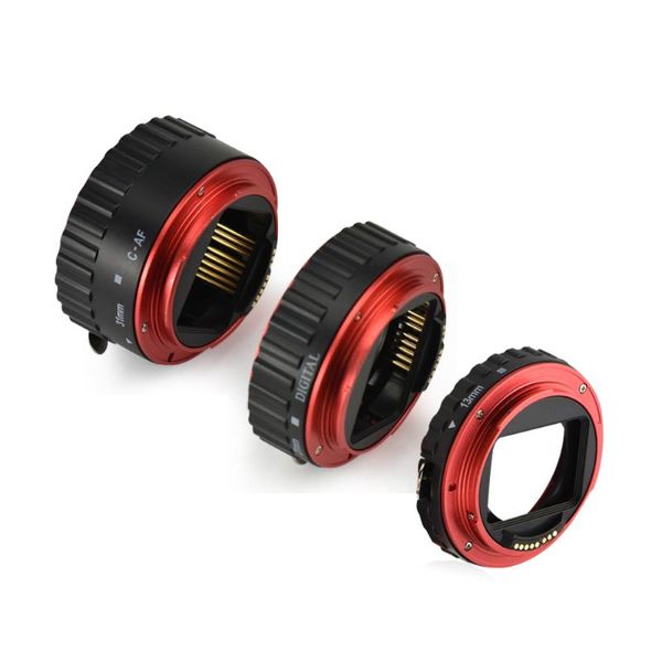 

lens adapters & mounts metal mountl auto focus macro extension tube ring for 600d 550d 200d 800d eos ef ef-s 6d camera accessory red