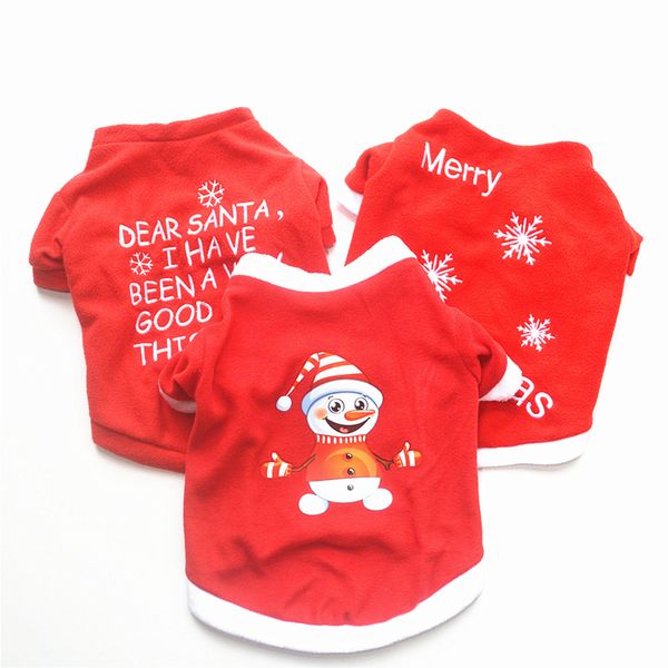 

Embroidery Sublimation Blanks Dog Apparel Santa Claus Dogs Clothe Plain T-Shirt Cotton Ventilation Spring Summer Vests Christmas, #4