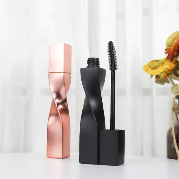 Bottiglie vuote di mascara Contenitore per bottiglie di plastica nero/oro rosa Scatola ricaricabile Contenitori per trucco per la crescita delle ciglia