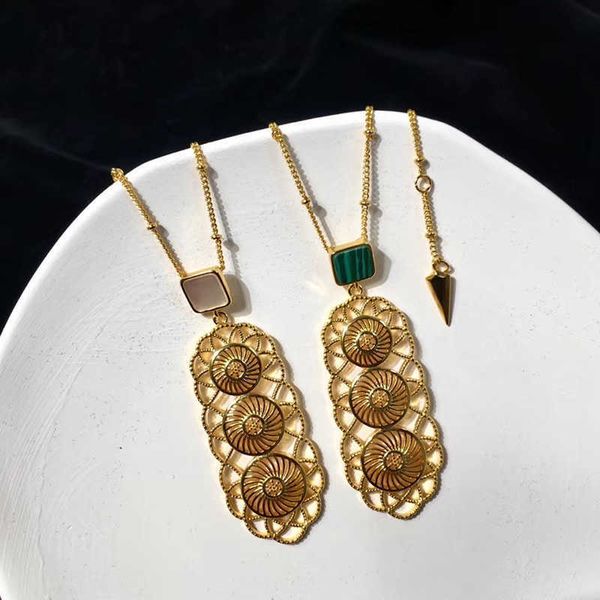 

brand pure 925 sterling silver jewelry for women vintage pendant gold color necklace colorful stone party jewelry 45cm neckalce