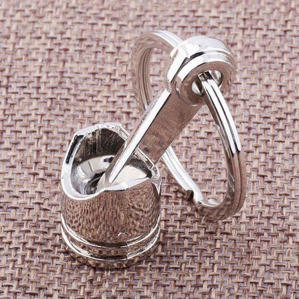 

keychains metal piston keychain keyfob keyring pendant alloy silver 1 pc
