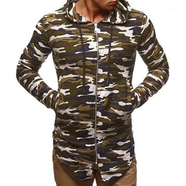 

men's jackets sanwood men casual autumn and coats hip hop solid camouflage irregular hooded track male causal fashion zipper, Black;brown