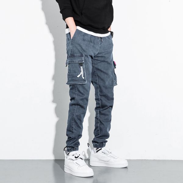 

men's pants black men fashion slim classic jeans jogger cargo streetwear harajuku hip hop big siz kj8i
