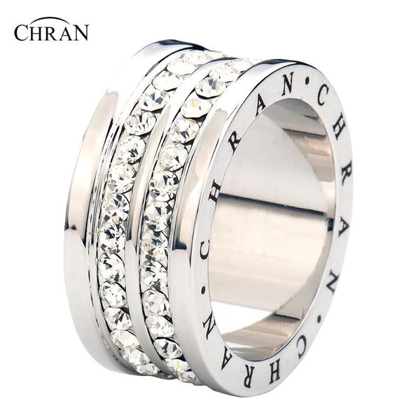 

wedding rings chran unique 2 row crystal promised band ring exquisite ladies gifts elegant silver plated cz engagement for women, Slivery;golden
