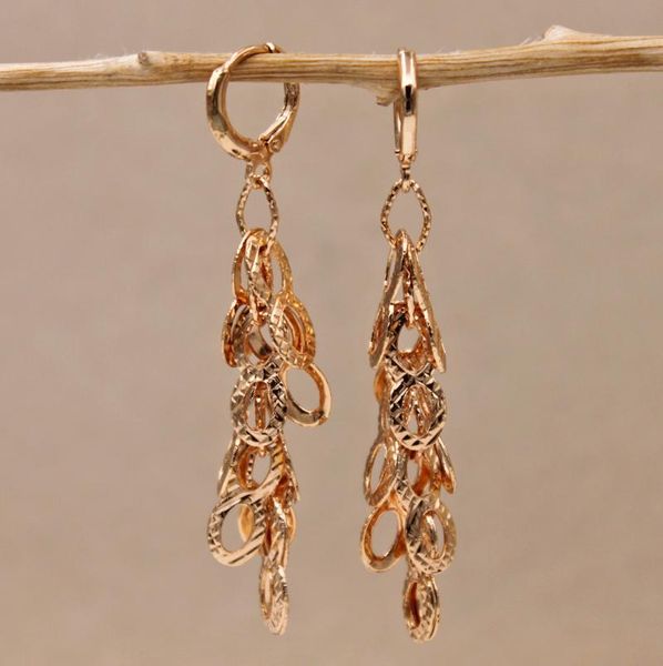 

dangle & chandelier trendy round metal gold copper drop earrings for women fashion jewelry accessories woman earring wedding party gift, Silver