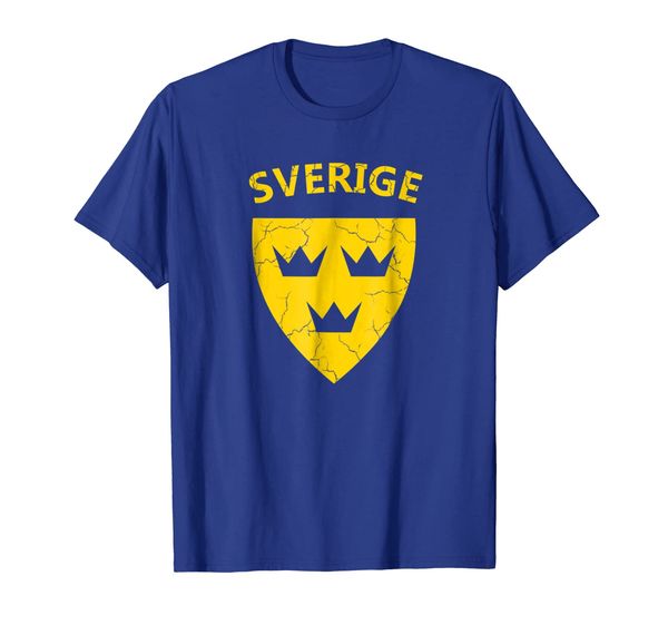 

sverige shirt swedish tshirt three crowns tre kronor, White;black
