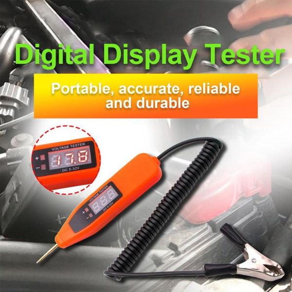 

diagnostic tools car digital test pencil 5-32v lcd electric voltage power pen tester for boat trailer