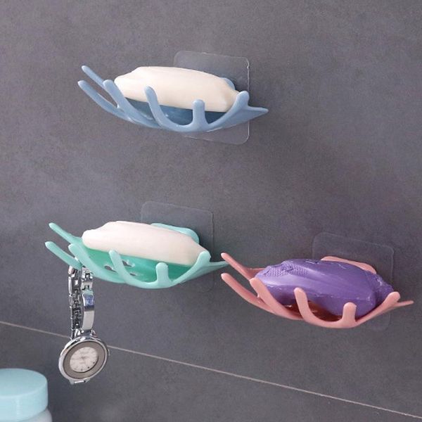 

soap dishes crown dish pvc box punch-strong adhesive dishs bathroom drain holder rack tray