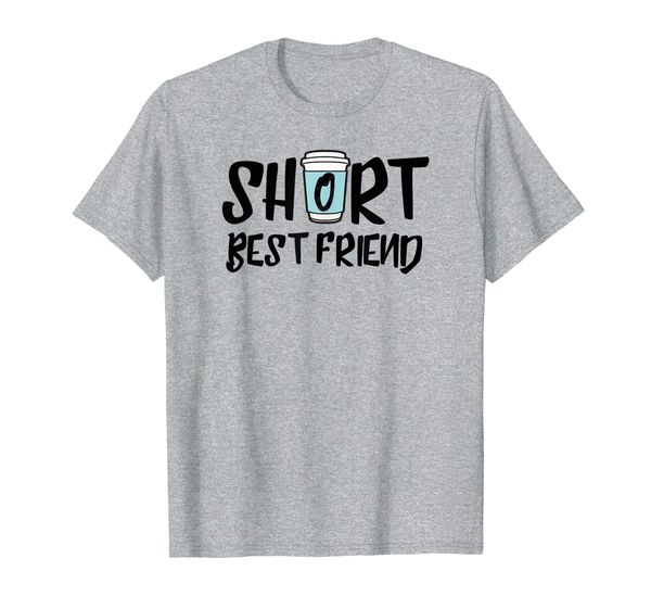 

short friend - matching coffee for bff latte lovers t-shirt, White;black