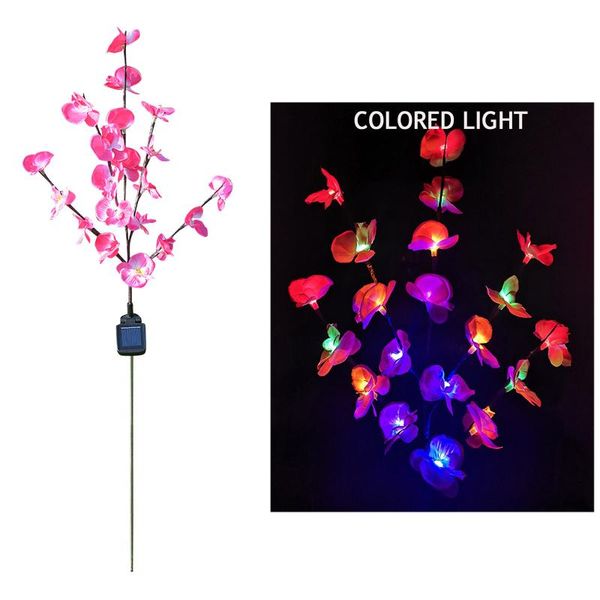 

lawn lamps solar phalaenopsis branch light qifu artificial flowers outdoor flower led garden landscape lamp decor fake