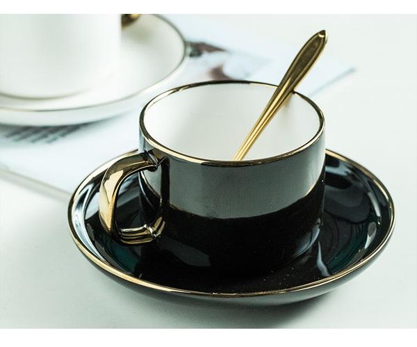 

green luxury nordic coffee cup and saucer set ceramic beautiful reuseable filizanki do kawy mug bd50cs cups & saucers
