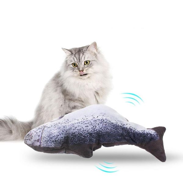 

cat toy dancing fish moving realistic flopping toys for electric interactive simulation soft 3d usb kicker pet