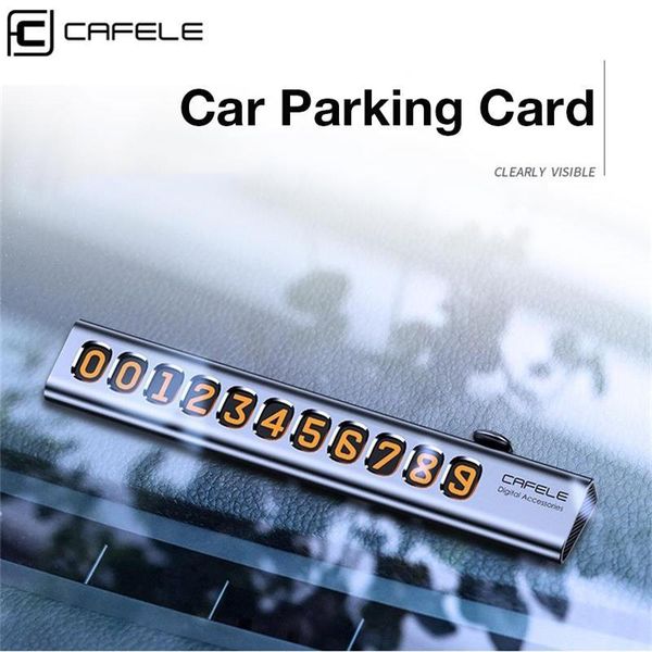 

cell phone mounts & holders cafele car temporary parking card telephone number auto holder plate stickers aviation alloy accessories