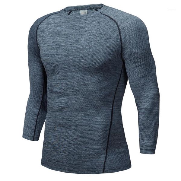 

men's vests 2021 brand fitness three-point sleeve shirt outdoor indoor exercise elastic breathable wicking comfortable long, Black;white