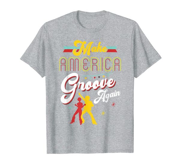 

retro 70s style disco lover make america groove again tee, White;black