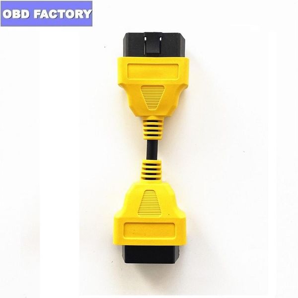 

yellow adapter obd2 male to female 16 pin extension cable compatible for elm327 obdii extend connector diagnostic tools