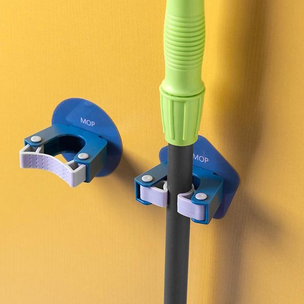 

hooks & rails useful wall mounted mop organizer holder brush broom hanger home storage rack bathroom suction hanging pipe