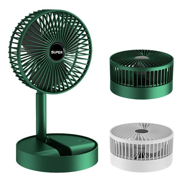 

electric fans usb charging air circulation fan three-speed adjustment portable storage mute folding retractable mini home desk2000mah