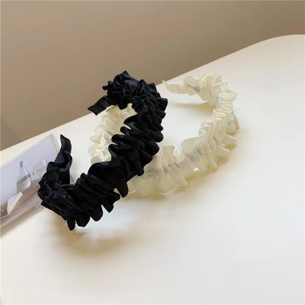 

hair accessories retro fold black white bezel elegant hairbands headbands for women girls hoop party bride wedding bands
