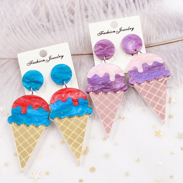

dangle & chandelier (1pair) hp011-65mm purple magic cream earrings laser cutout acrylic mirror, Silver
